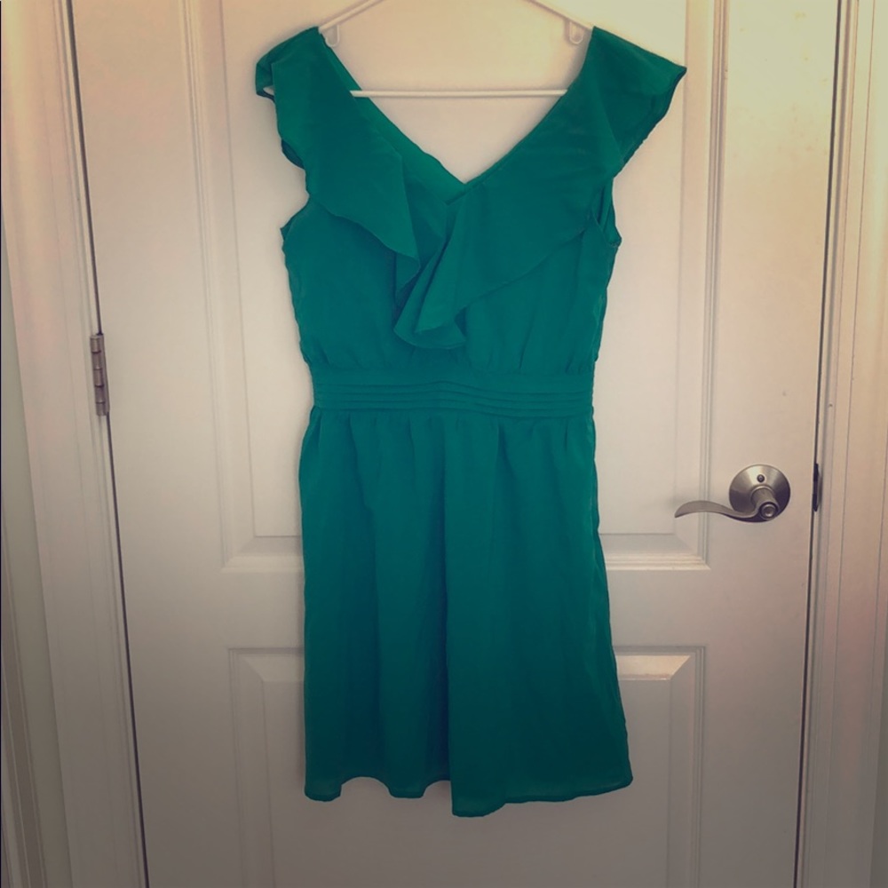 Emerald green dress